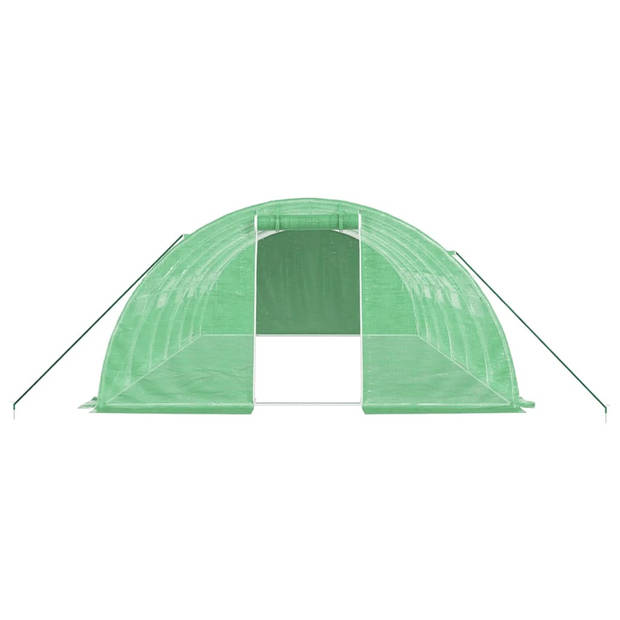 vidaXL Tuinkas met stalen frame 24 m² 6x4x2 m groen