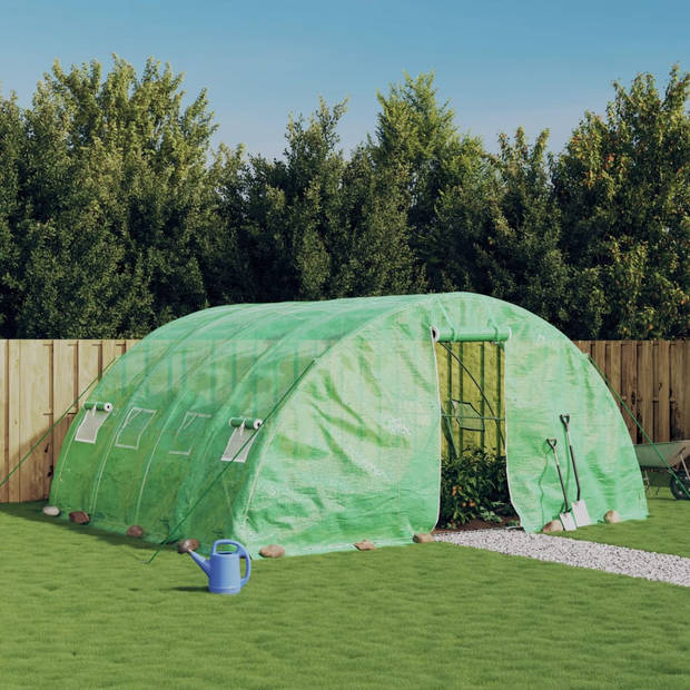 The Living Store Broeikas - Gegalvaniseerd Staal - 5 x 4 x 2.3m - Groen