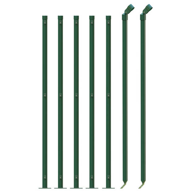 The Living Store Groen Gaashek 1.1 x 10 m - Gegalvaniseerd staal met PVC-coating