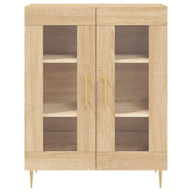 vidaXL Dressoir 69,5x34x90 cm bewerkt hout sonoma eikenkleurig