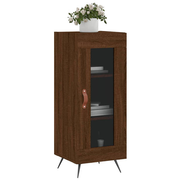 vidaXL Dressoir 34,5x34x90 cm bewerkt hout bruin eikenkleur