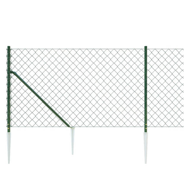 The Living Store Gaashek Groen 1.1 x 25 m - Staal met PVC-coating - Duurzaam en veelzijdig hekwerk voor eigendommen en