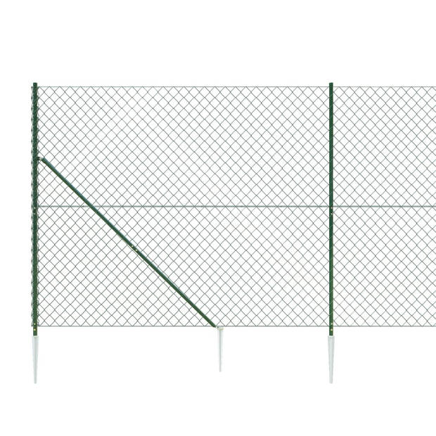 vidaXL Gaashek met grondankers 2x10 m groen