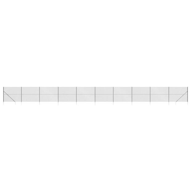 vidaXL Gaashek met grondankers 2,2x25 m antracietkleurig