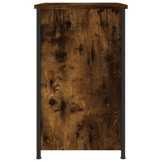 vidaXL Nachtkastjes 2 st 40x36x60 cm bewerkt hout gerookt eikenkleurig