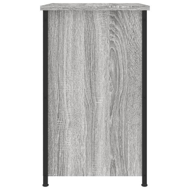 vidaXL Nachtkastjes 2 st 40x36x60 cm bewerkt hout grijs sonoma eiken