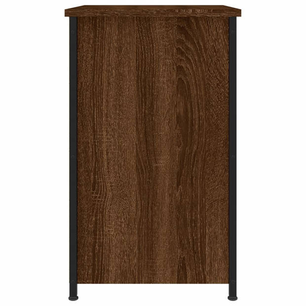 vidaXL Nachtkastjes 2 st 40x36x60 cm bewerkt hout bruin eikenkleur