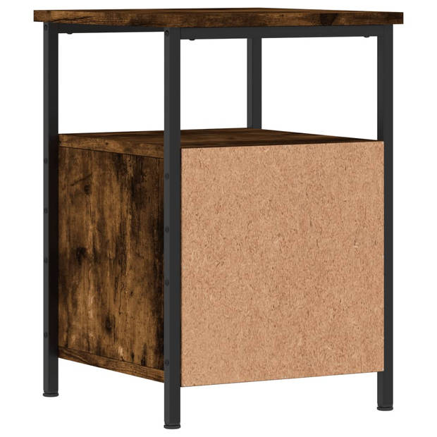 vidaXL Nachtkastjes 2 st 34x35,5x50 cm bewerkt hout gerookt eikenkleur