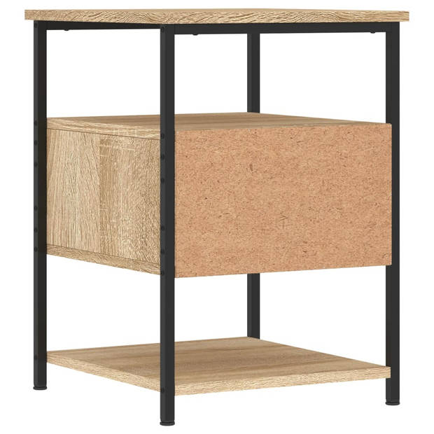 vidaXL Nachtkastjes 2 st 40x42x56 cm bewerkt hout sonoma eikenkleurig