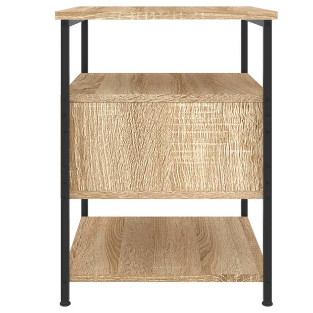 vidaXL Nachtkastjes 2 st 40x42x56 cm bewerkt hout sonoma eikenkleurig