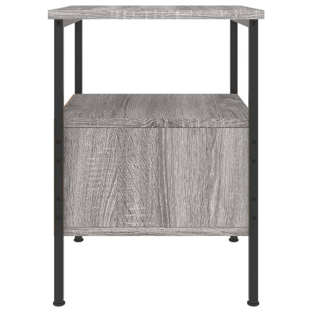 vidaXL Nachtkastjes 2 st 34x36x50 cm bewerkt hout grijs sonoma eiken