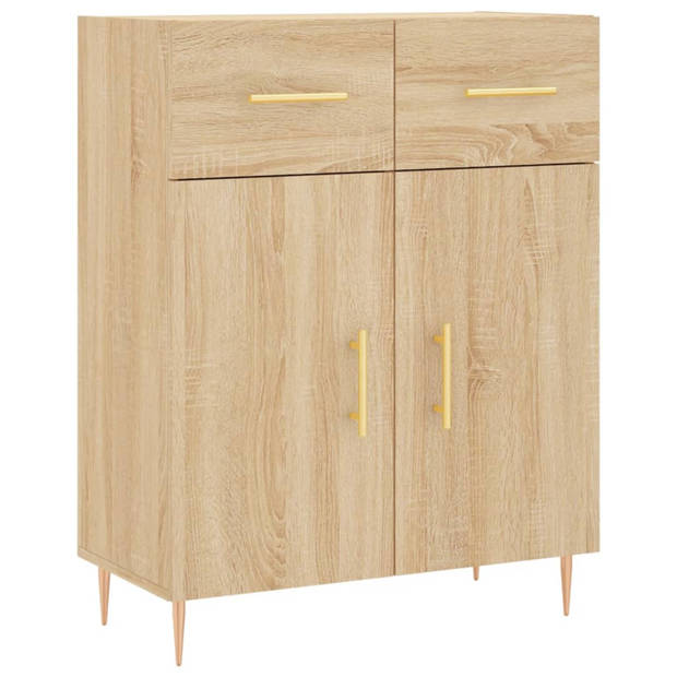 vidaXL Dressoir 69,5x34x90 cm bewerkt hout sonoma eikenkleurig