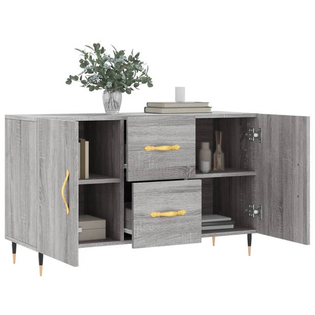 vidaXL Dressoir 100x36x60 cm bewerkt hout grijs sonoma eikenkleurig