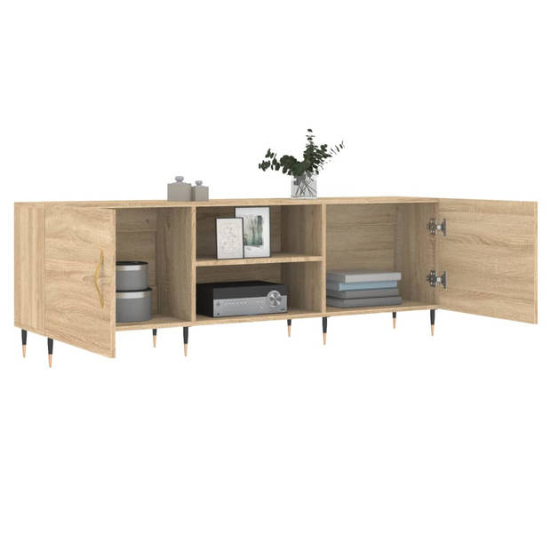 vidaXL Tv-meubel 150x30x50 cm bewerkt hout sonoma eikenkleurig