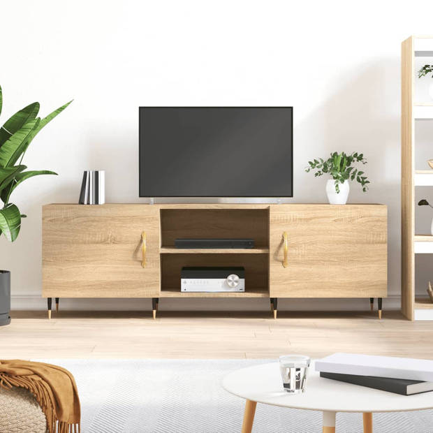 The Living Store Televisiekast Sonoma Eiken - TV-meubel 150x30x50 cm