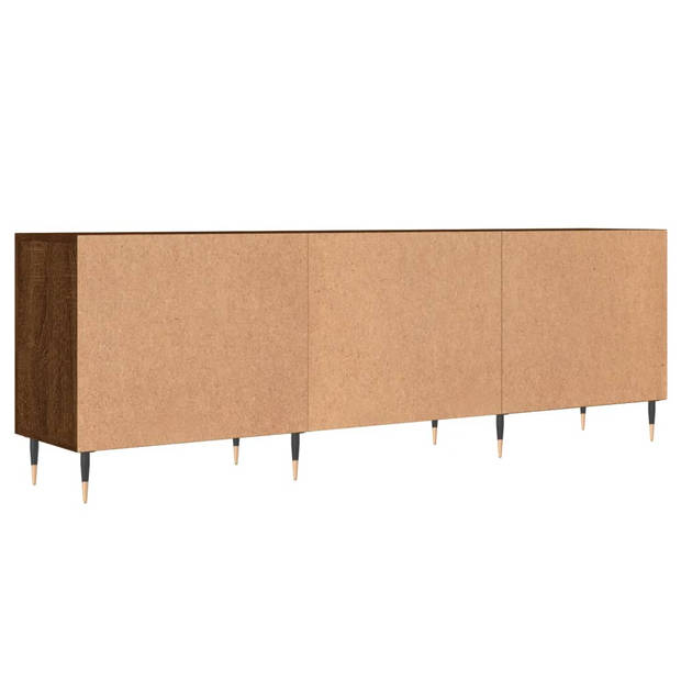 The Living Store TV-meubel - Bruineiken - 150x30x50 cm - Stevig hout en ijzer