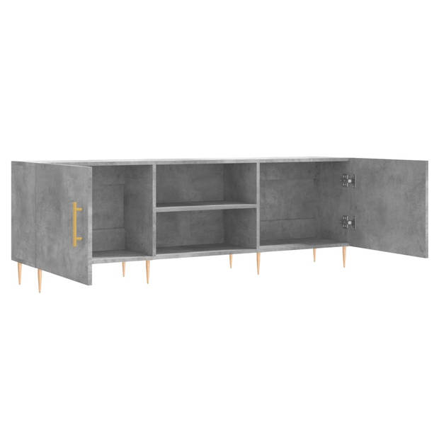 vidaXL Tv-meubel 150x30x50 cm bewerkt hout betongrijs