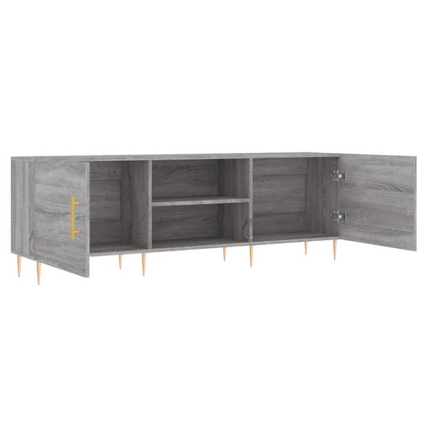 The Living Store TV-meubel X - Kast - 150 x 30 x 50 cm - Grijs Sonoma Eiken