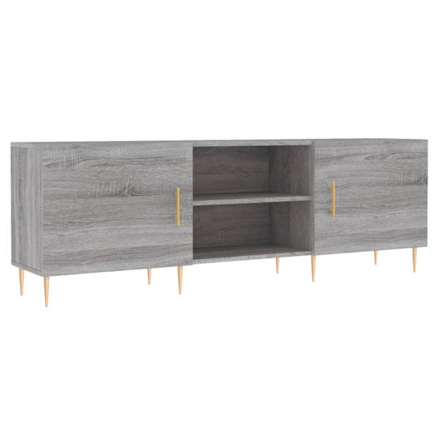 vidaXL Tv-meubel 150x30x50 cm bewerkt hout grijs sonoma eikenkleurig