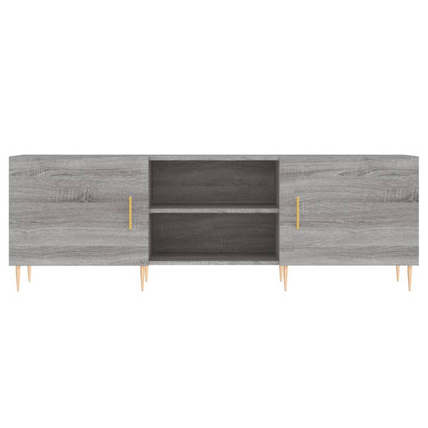 vidaXL Tv-meubel 150x30x50 cm bewerkt hout grijs sonoma eikenkleurig