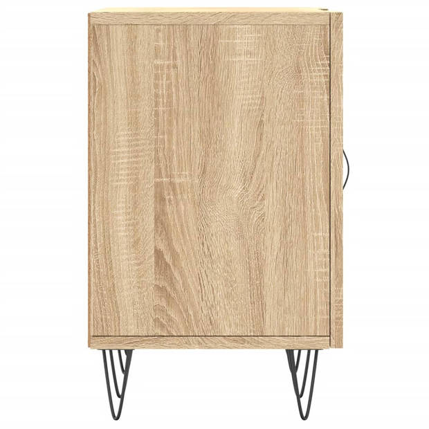 The Living Store Televisiekast TV-meubel - 150 x 30 x 50 cm - Sonoma eiken - Bewerkt hout en ijzer