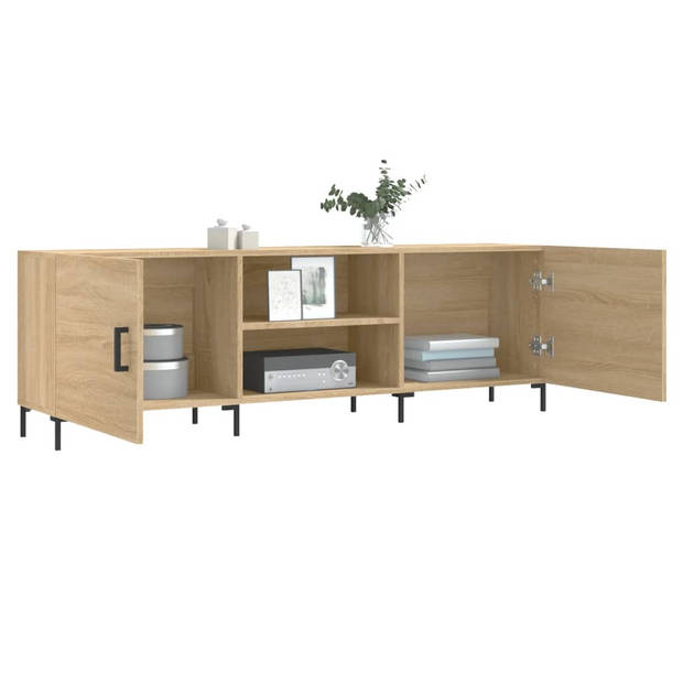 vidaXL Tv-meubel 150x30x50 cm bewerkt hout sonoma eikenkleurig