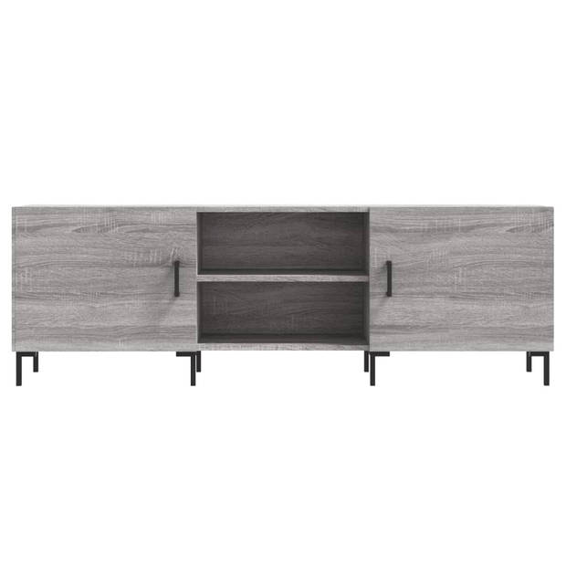 vidaXL Tv-meubel 150x30x50 cm bewerkt hout grijs sonoma eikenkleurig