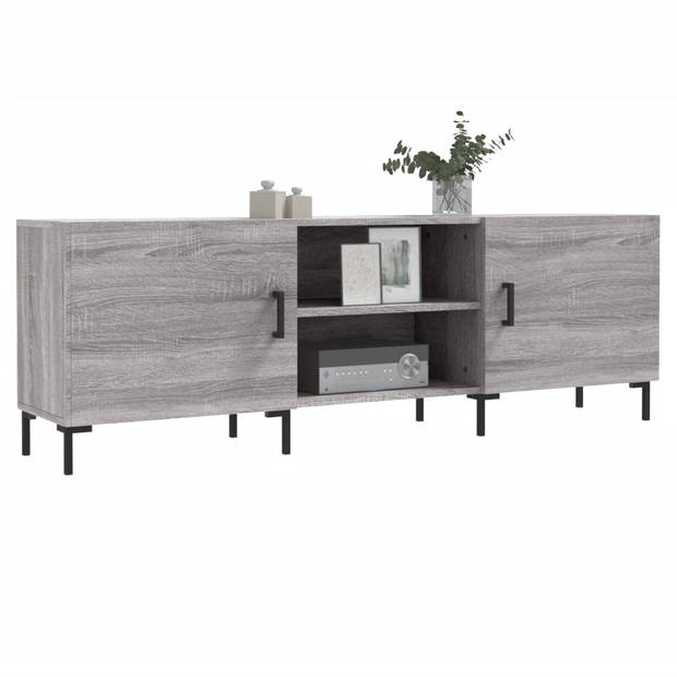 vidaXL Tv-meubel 150x30x50 cm bewerkt hout grijs sonoma eikenkleurig