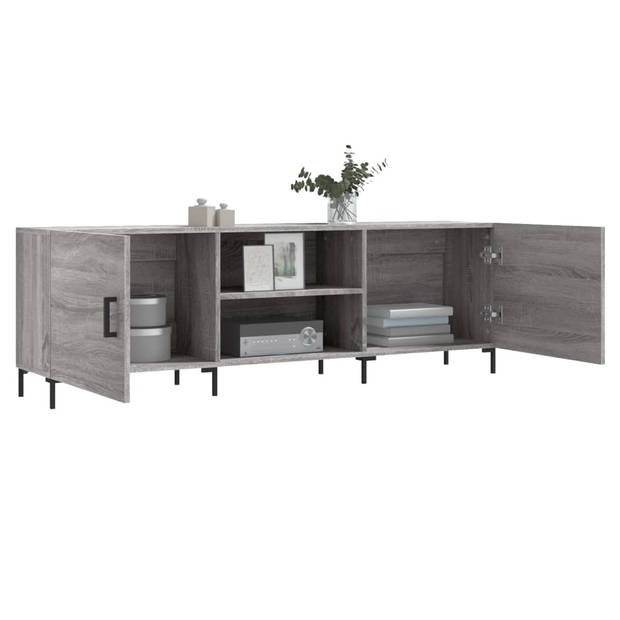 vidaXL Tv-meubel 150x30x50 cm bewerkt hout grijs sonoma eikenkleurig