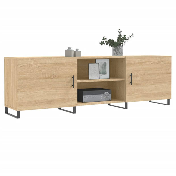 vidaXL Tv-meubel 150x30x50 cm bewerkt hout sonoma eikenkleurig