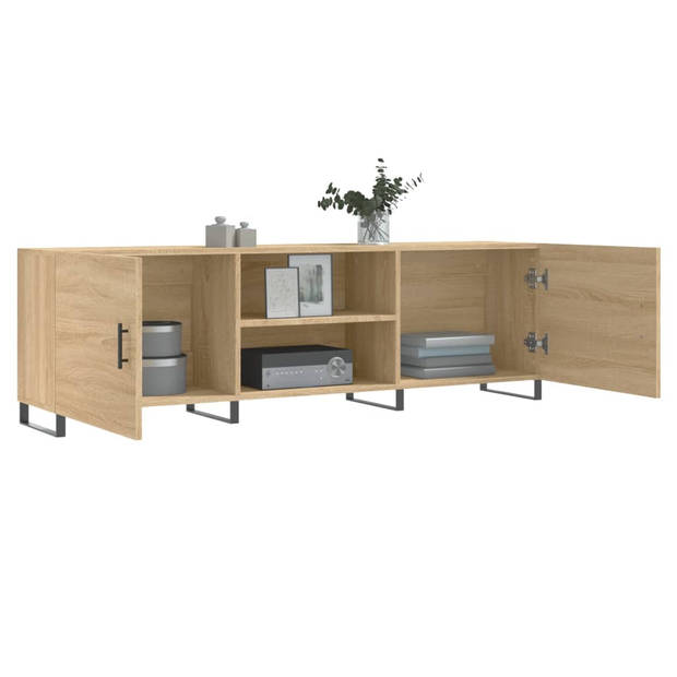 vidaXL Tv-meubel 150x30x50 cm bewerkt hout sonoma eikenkleurig