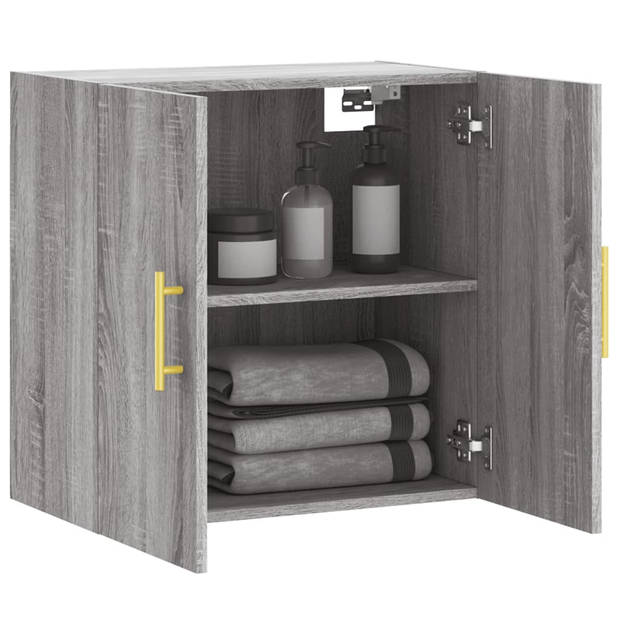 vidaXL Wandkast 60x31x60 cm bewerkt hout grijs sonoma eikenkleurig