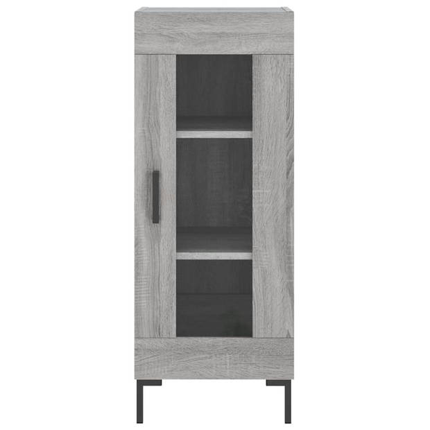 vidaXL Dressoir 34,5x34x90 cm bewerkt hout grijs sonoma eikenkleurig