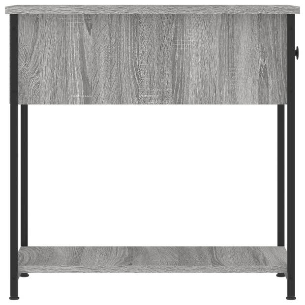 vidaXL Nachtkastjes 2 st 30x60x60 cm bewerkt hout grijs sonoma eiken