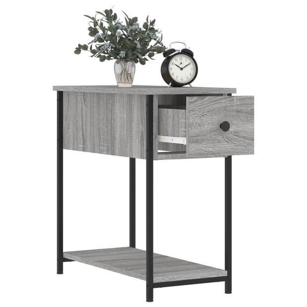 vidaXL Nachtkastjes 2 st 30x60x60 cm bewerkt hout grijs sonoma eiken