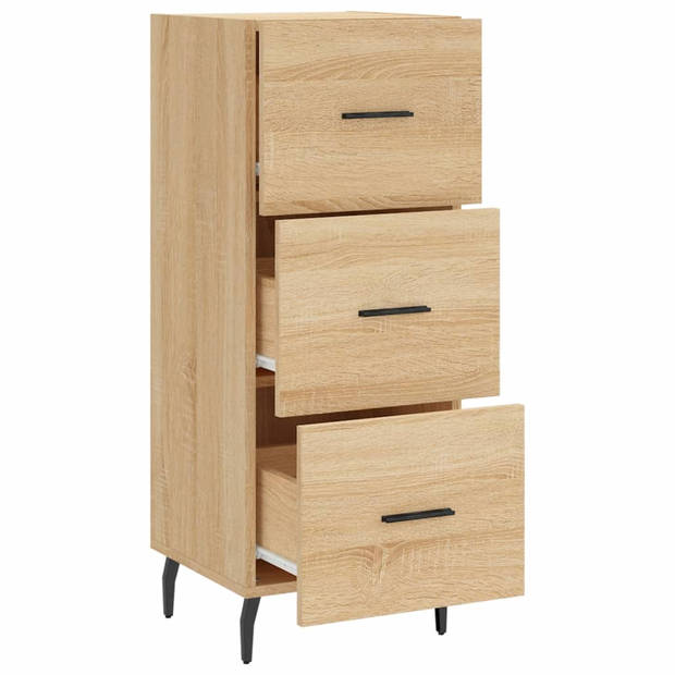 vidaXL Dressoir 34,5x34x90 cm bewerkt hout sonoma eiken