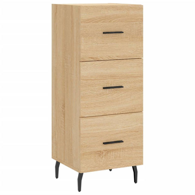 vidaXL Dressoir 34,5x34x90 cm bewerkt hout sonoma eiken