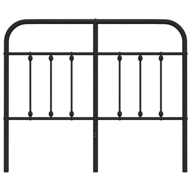 vidaXL Hoofdbord metaal zwart 120 cm