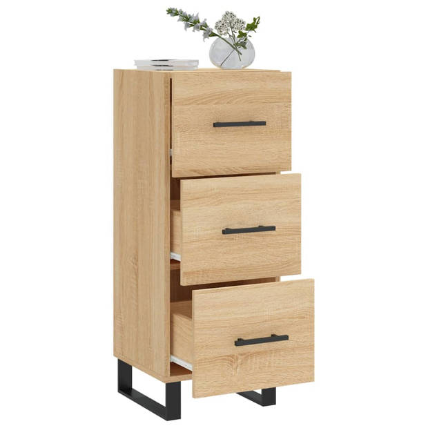 vidaXL Dressoir 34,5x34x90 cm bewerkt hout sonoma eiken