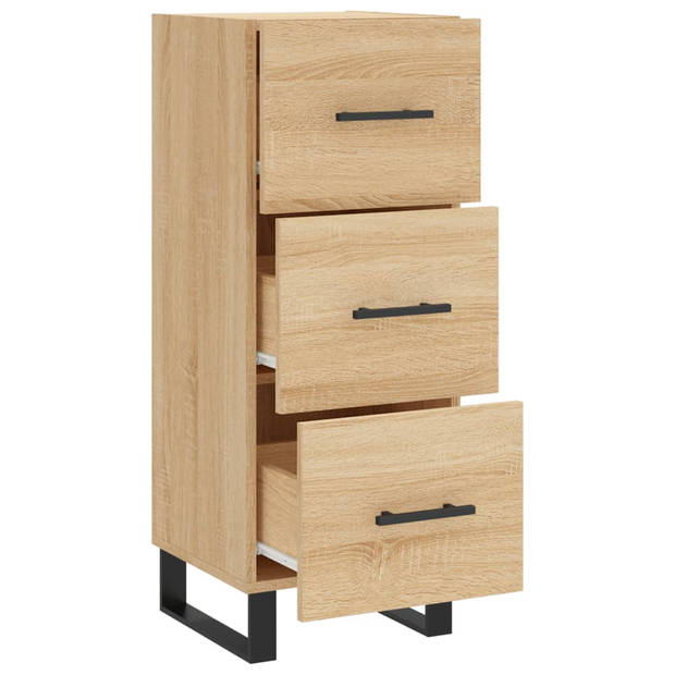 vidaXL Dressoir 34,5x34x90 cm bewerkt hout sonoma eiken