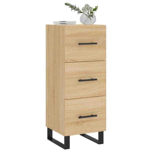 vidaXL Dressoir 34,5x34x90 cm bewerkt hout sonoma eiken