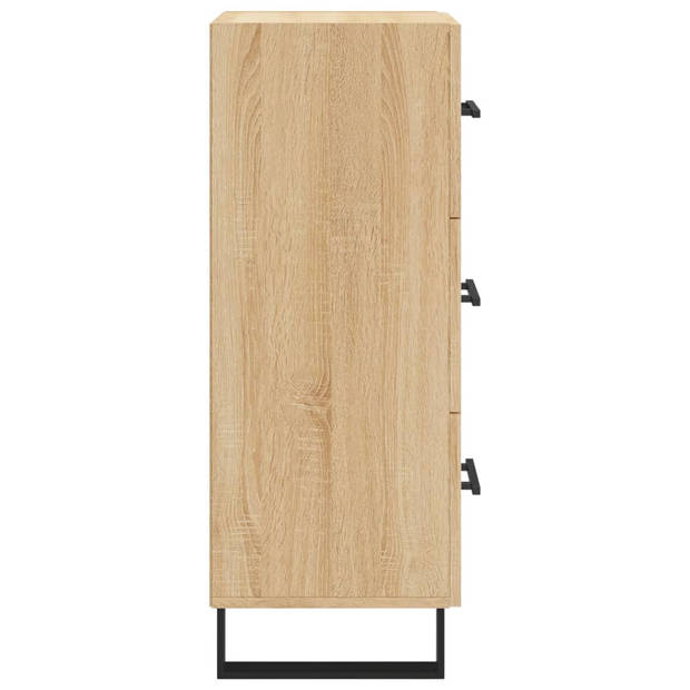 vidaXL Dressoir 34,5x34x90 cm bewerkt hout sonoma eiken