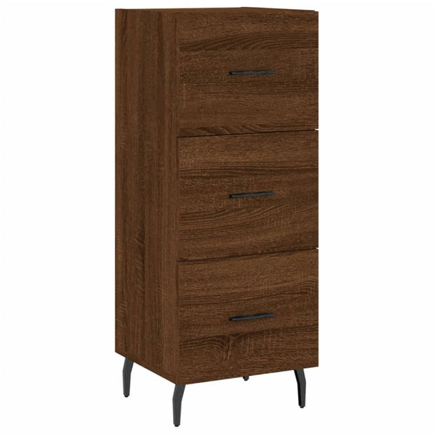 vidaXL Dressoir 34,5x34x90 cm bewerkt hout bruin eikenkleur