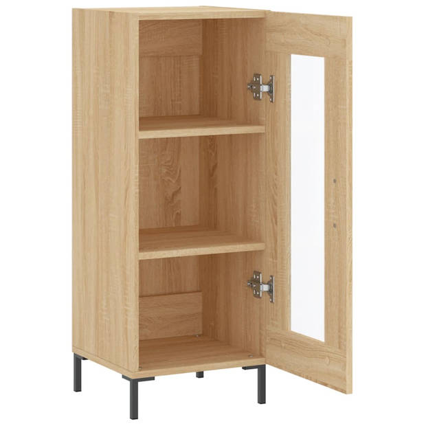 vidaXL Dressoir 34,5x34x90 cm bewerkt hout sonoma eiken