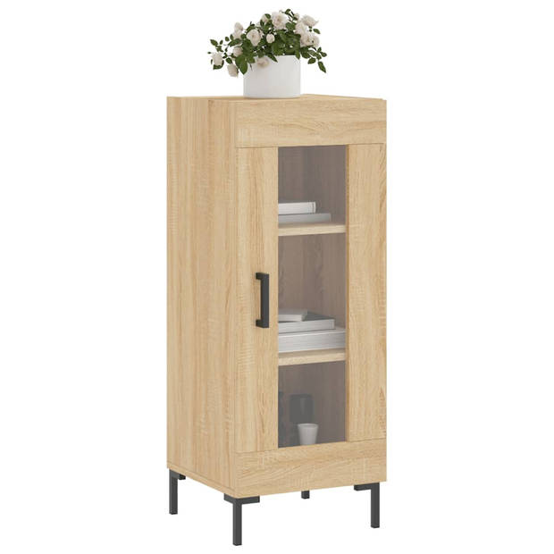 vidaXL Dressoir 34,5x34x90 cm bewerkt hout sonoma eiken