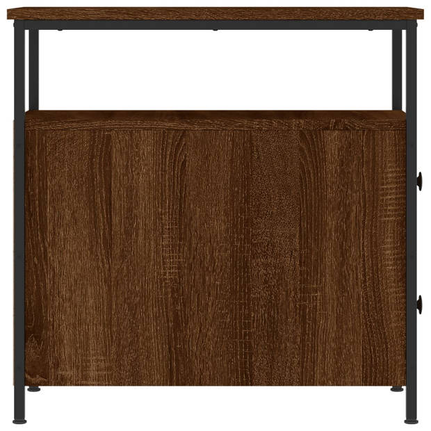 vidaXL Nachtkastjes 2 st 30x60x60 cm bewerkt hout bruin eikenkleur