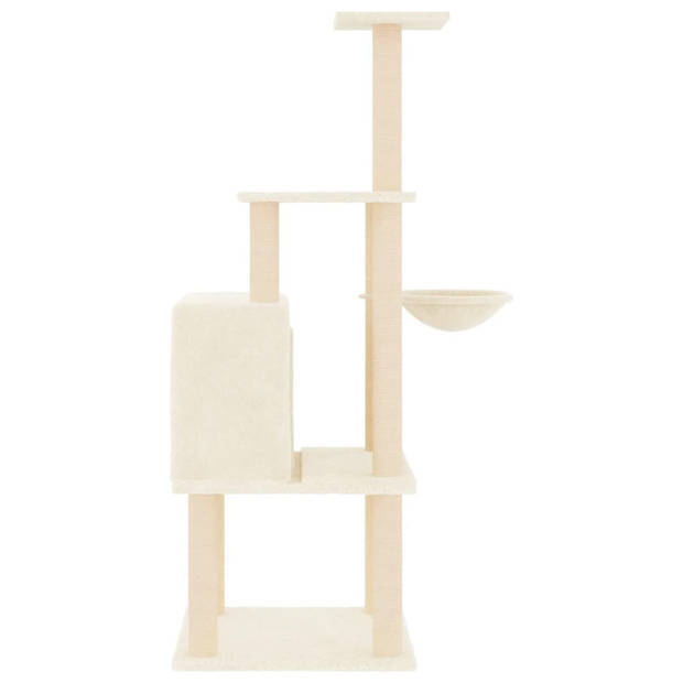 The Living Store Kattenmeubel X - Kattenmeubel - 47.5x47.5x132cm - Crème