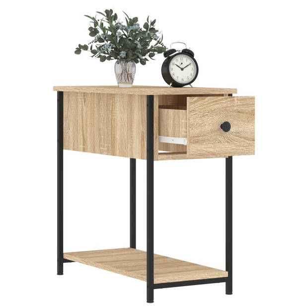 vidaXL Nachtkastjes 2 st 30x60x60 cm bewerkt hout sonoma eikenkleurig