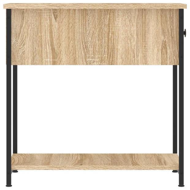 vidaXL Nachtkastjes 2 st 30x60x60 cm bewerkt hout sonoma eikenkleurig