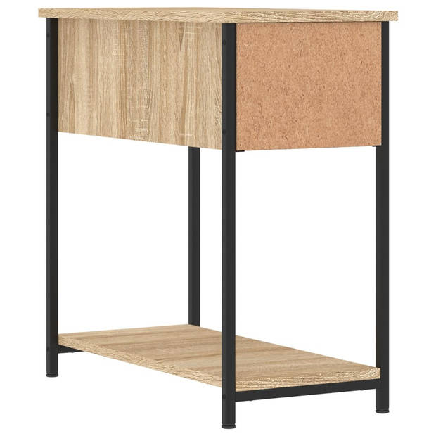 vidaXL Nachtkastjes 2 st 30x60x60 cm bewerkt hout sonoma eikenkleurig